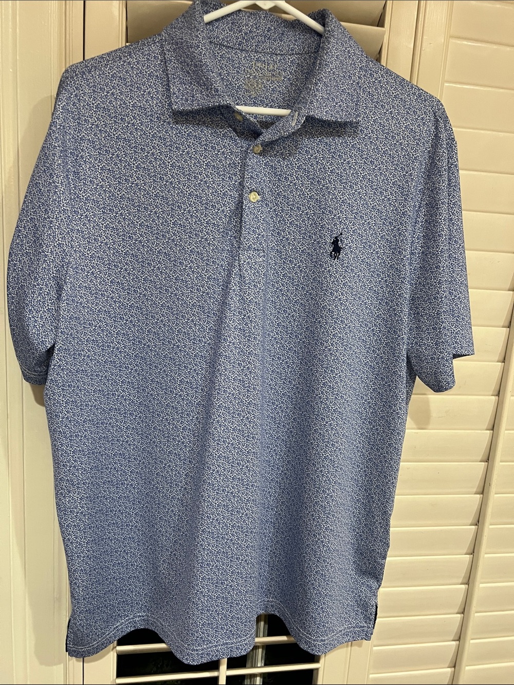 Polo By Ralph Lauren Blue Microprint Polo Shirt - image 4